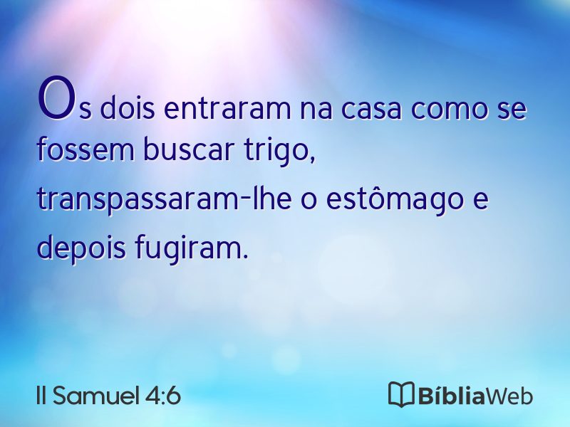 II Samuel 4:6 em imagem para compartilhar