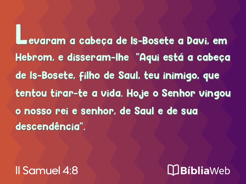 II Samuel 4:8 em imagem para compartilhar