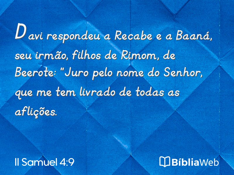 II Samuel 4:9 em imagem para compartilhar