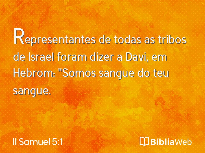 II Samuel 5:1 em imagem para compartilhar