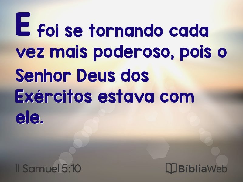 II Samuel 5:10 em imagem para compartilhar