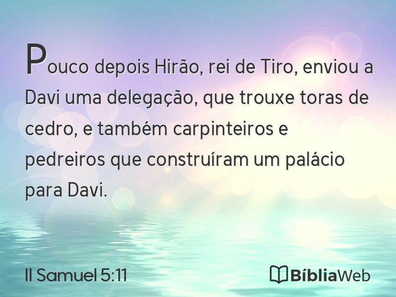 II Samuel 5:11 em imagem para compartilhar