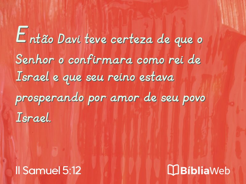 II Samuel 5:12 em imagem para compartilhar