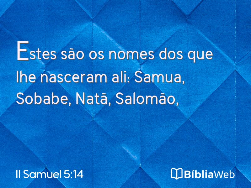 II Samuel 5:14 em imagem para compartilhar