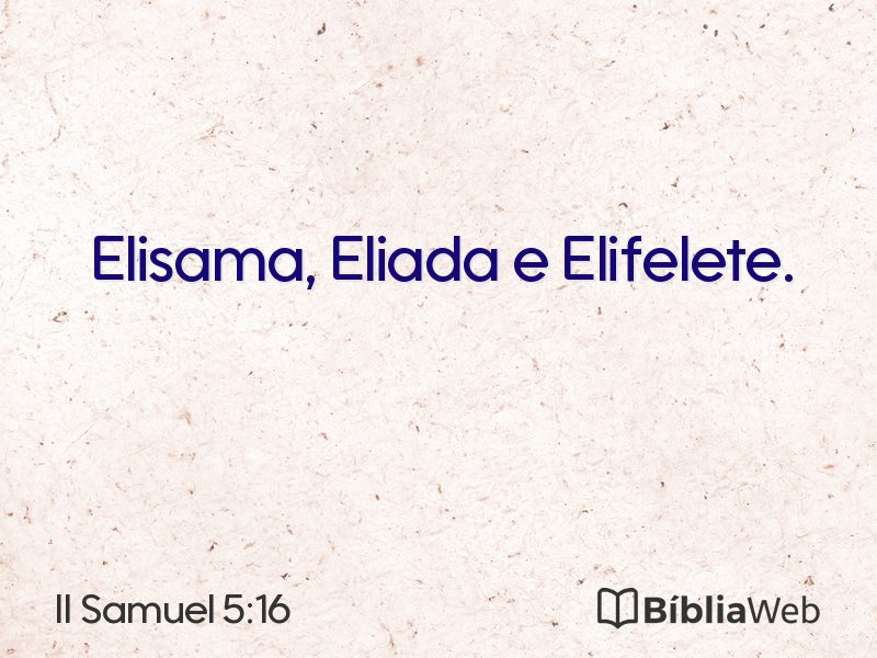 II Samuel 5:16 em imagem para compartilhar