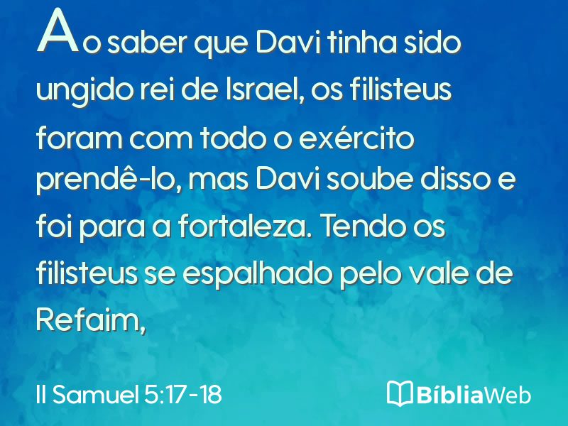 II Samuel 5:17-18 em imagem para compartilhar