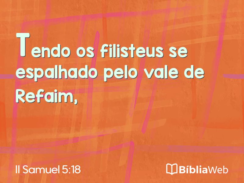 II Samuel 5:18 em imagem para compartilhar
