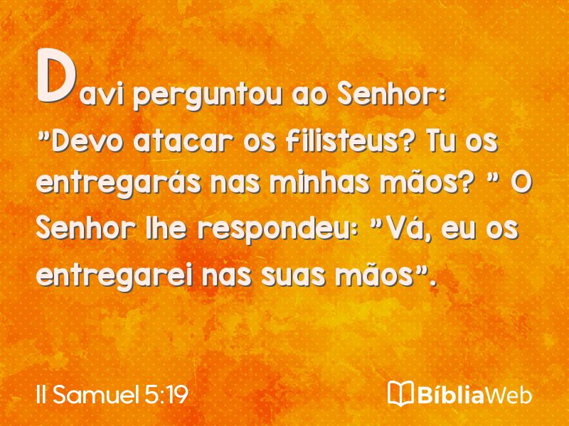II Samuel 5:19 em imagem para compartilhar