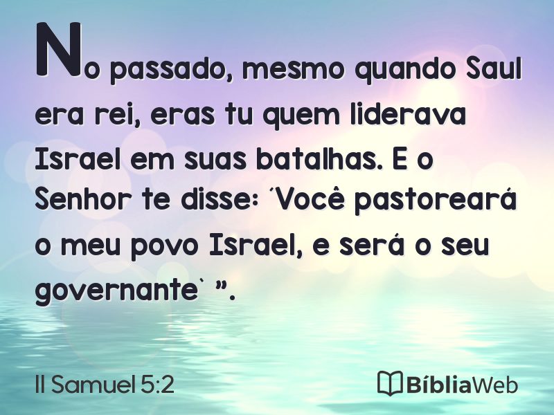 II Samuel 5:2 em imagem para compartilhar