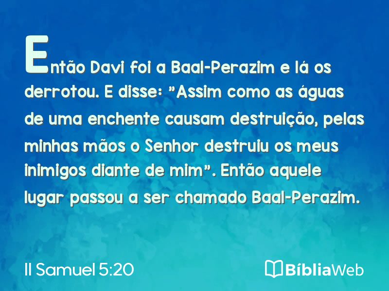 II Samuel 5:20 em imagem para compartilhar