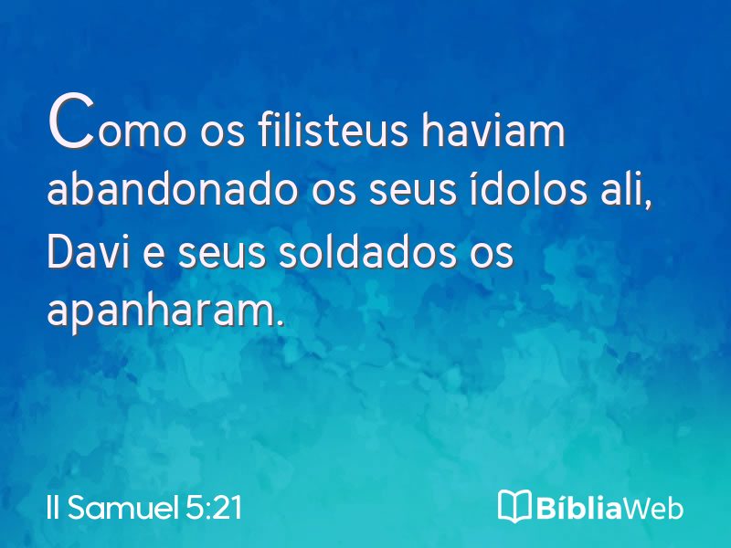 II Samuel 5:21 em imagem para compartilhar