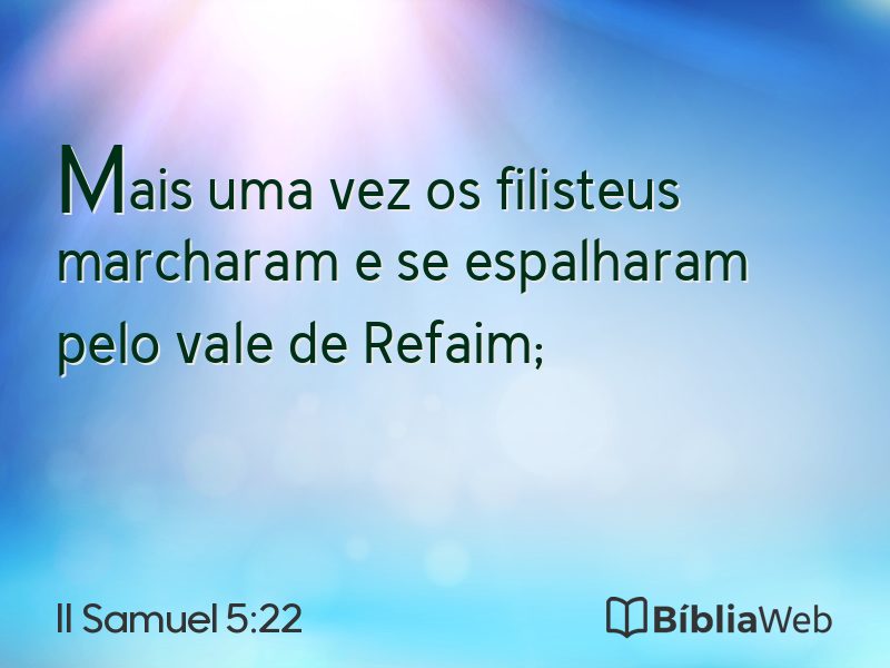 II Samuel 5:22 em imagem para compartilhar