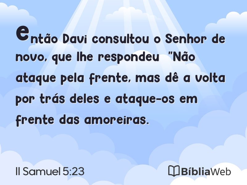 II Samuel 5:23 em imagem para compartilhar
