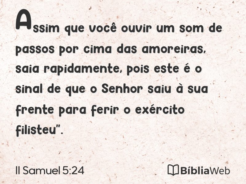 II Samuel 5:24 em imagem para compartilhar