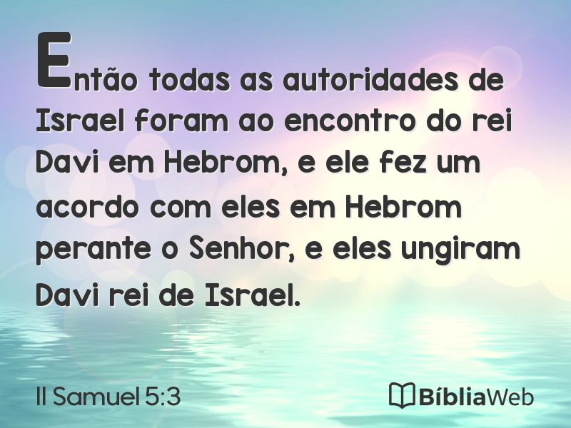 II Samuel 5:3 em imagem para compartilhar
