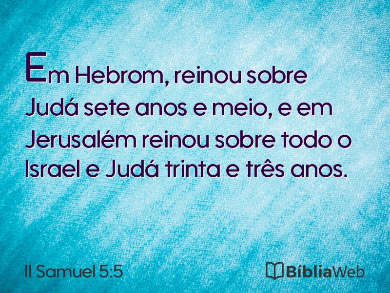 II Samuel 5:5 em imagem para compartilhar