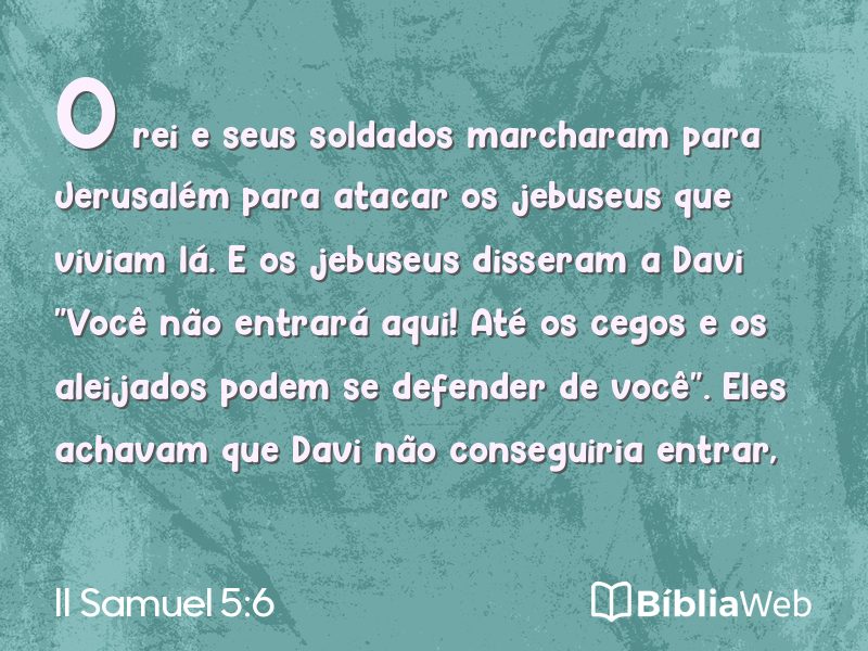 II Samuel 5:6 em imagem para compartilhar