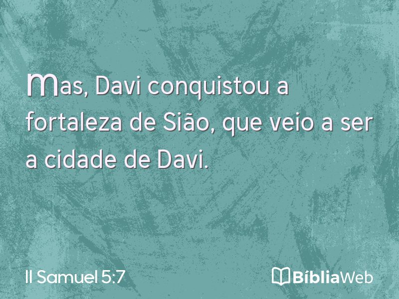 II Samuel 5:7 em imagem para compartilhar