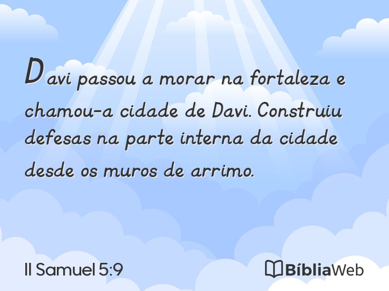 II Samuel 5:9 em imagem para compartilhar