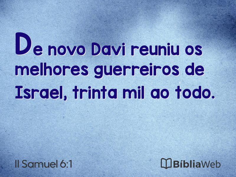 II Samuel 6:1 em imagem para compartilhar