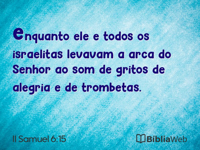 II Samuel 6:15 em imagem para compartilhar