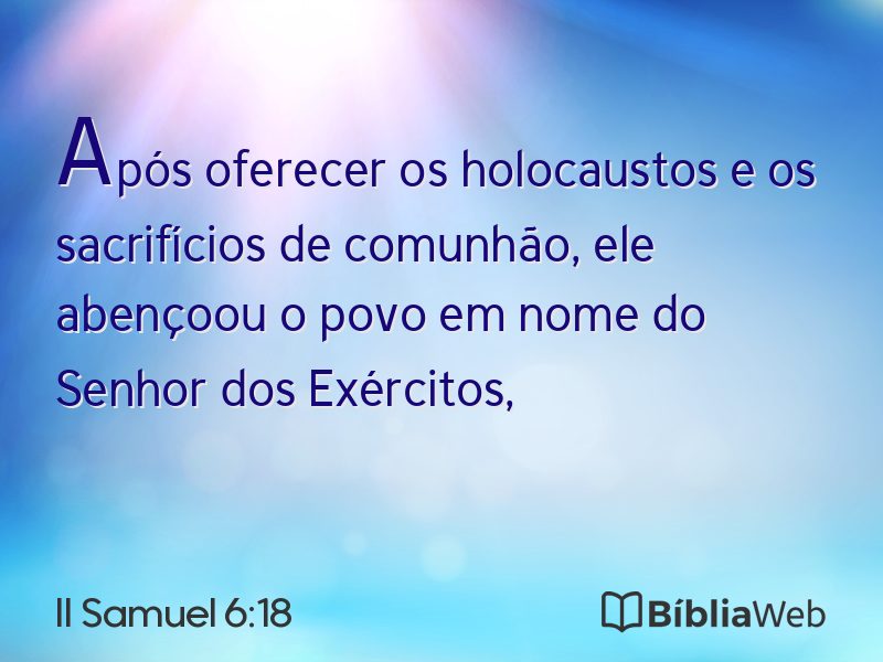 II Samuel 6:18 em imagem para compartilhar