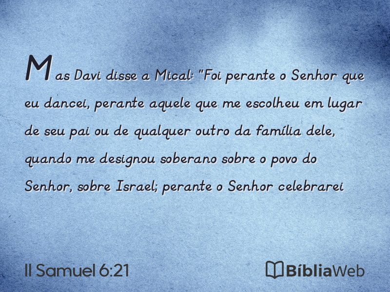 II Samuel 6:21 em imagem para compartilhar
