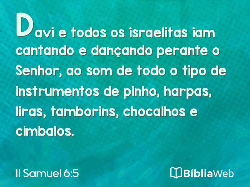 II Samuel 6:5 em imagem para compartilhar