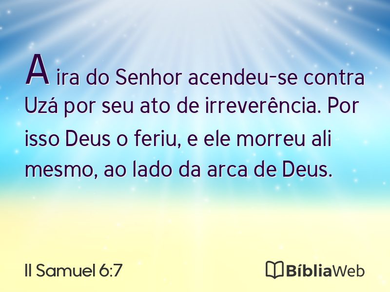 II Samuel 6:7 em imagem para compartilhar