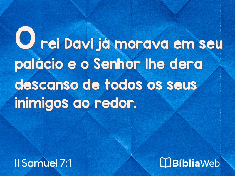 II Samuel 7:1 em imagem para compartilhar