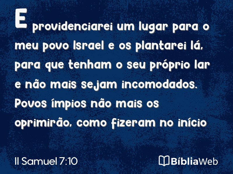 II Samuel 7:10 em imagem para compartilhar