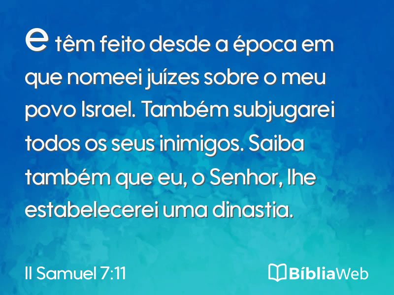 II Samuel 7:11 em imagem para compartilhar