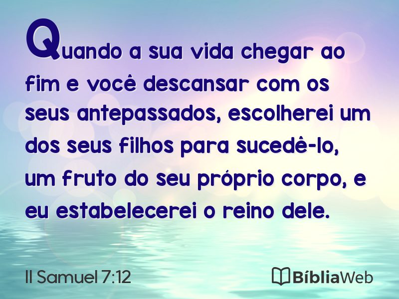 II Samuel 7:12 em imagem para compartilhar