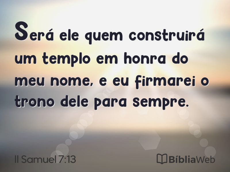 II Samuel 7:13 em imagem para compartilhar