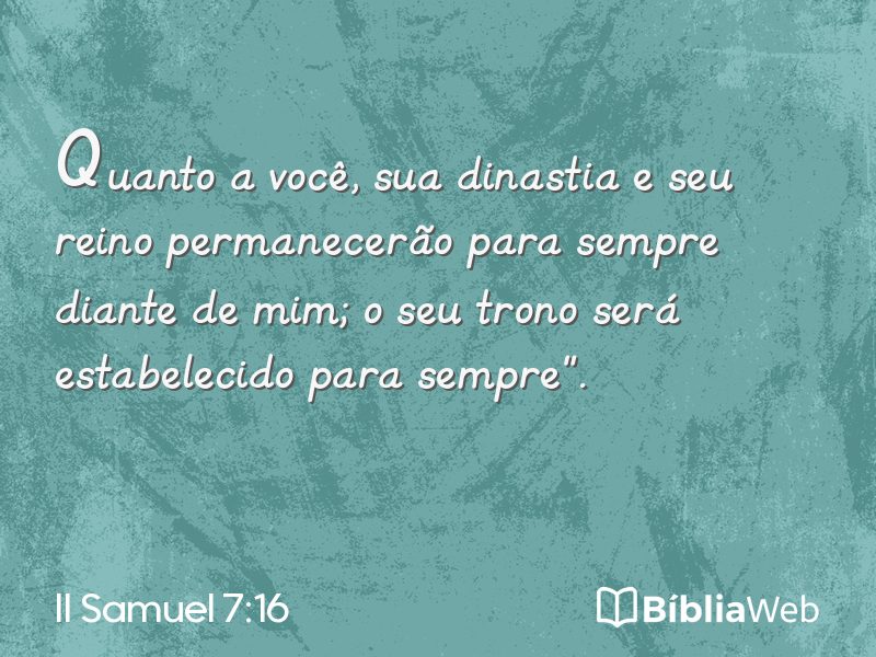 II Samuel 7:16 em imagem para compartilhar