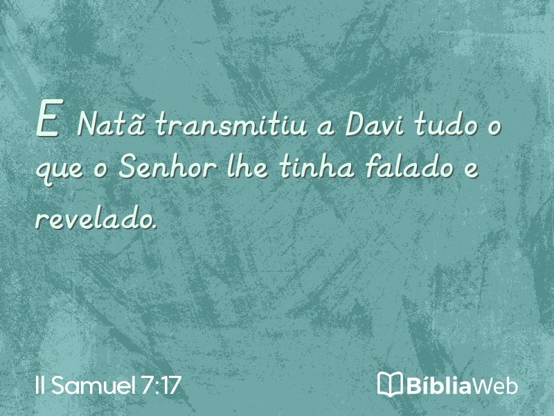 II Samuel 7:17 em imagem para compartilhar