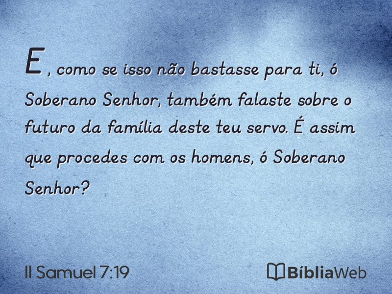 II Samuel 7:19 em imagem para compartilhar