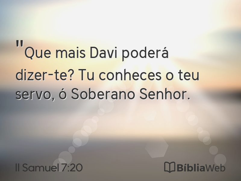 II Samuel 7:20 em imagem para compartilhar