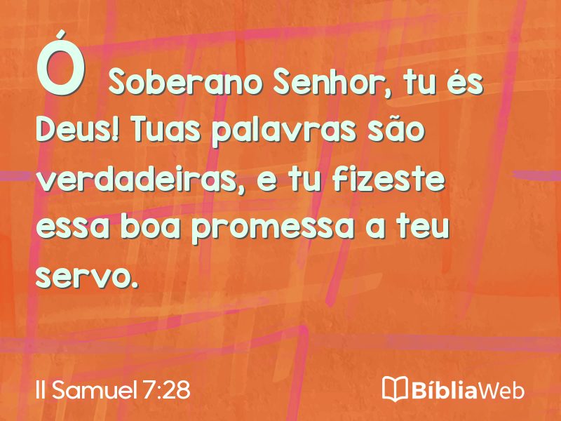 II Samuel 7:28 em imagem para compartilhar