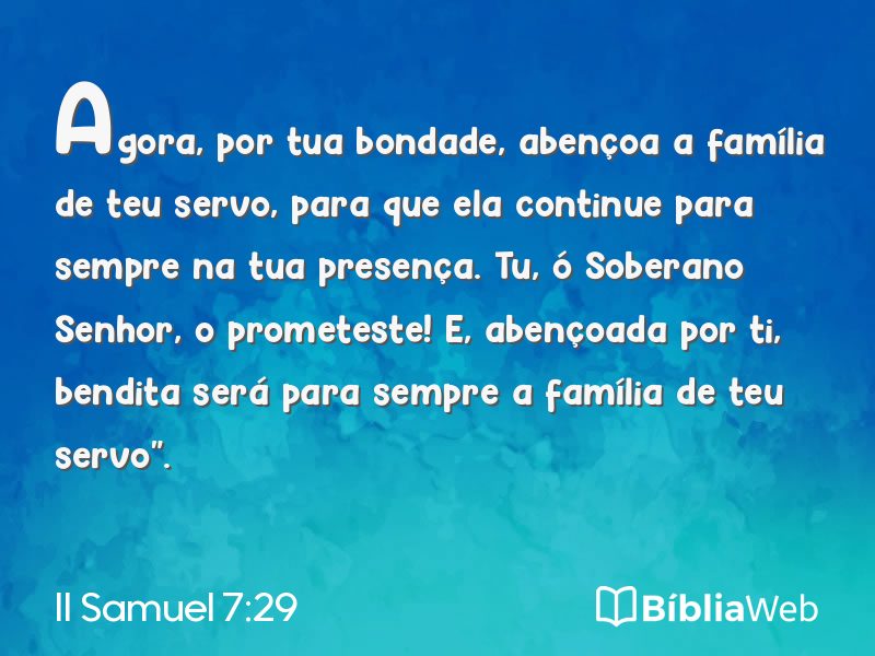 II Samuel 7:29 em imagem para compartilhar