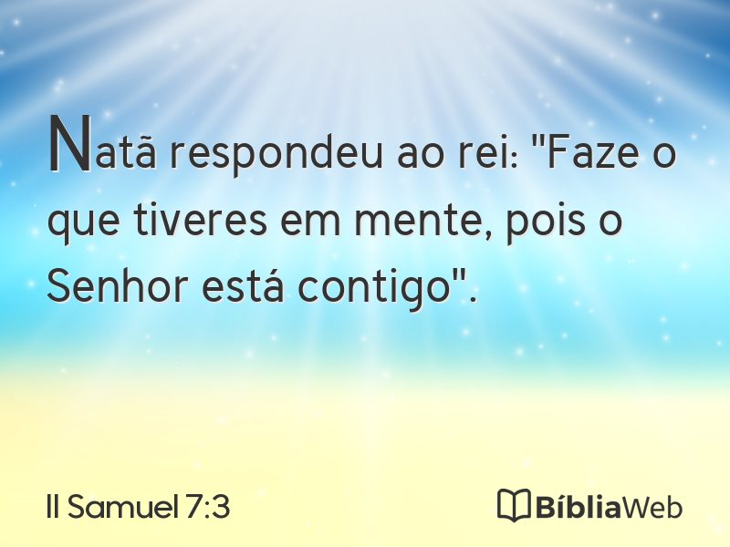 II Samuel 7:3 em imagem para compartilhar