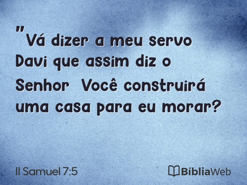 II Samuel 7:5 em imagem para compartilhar