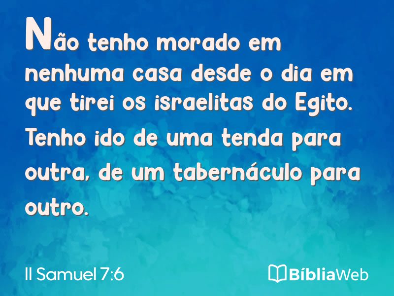 II Samuel 7:6 em imagem para compartilhar