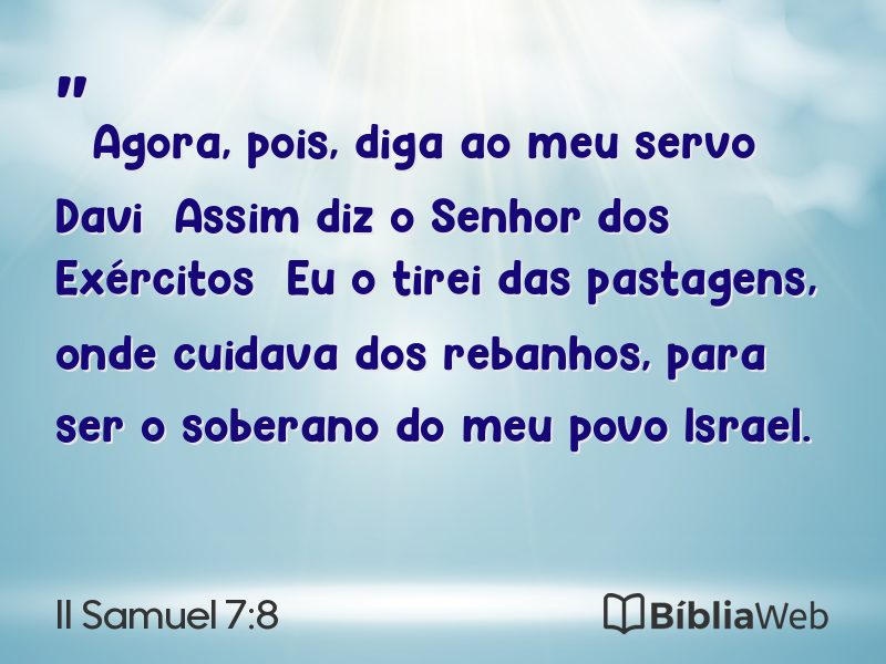 II Samuel 7:8 em imagem para compartilhar