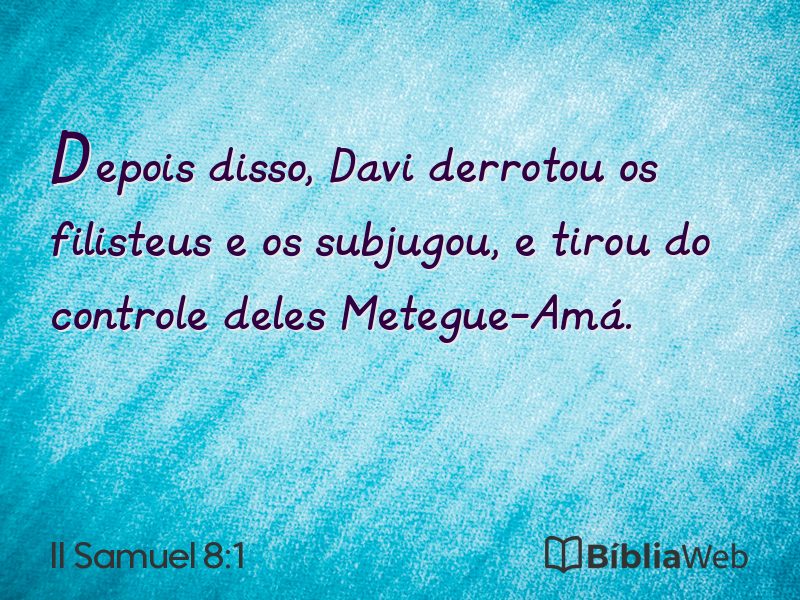 II Samuel 8:1 em imagem para compartilhar
