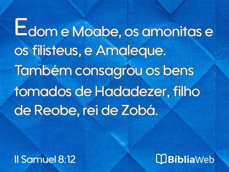 II Samuel 8:12 em imagem para compartilhar