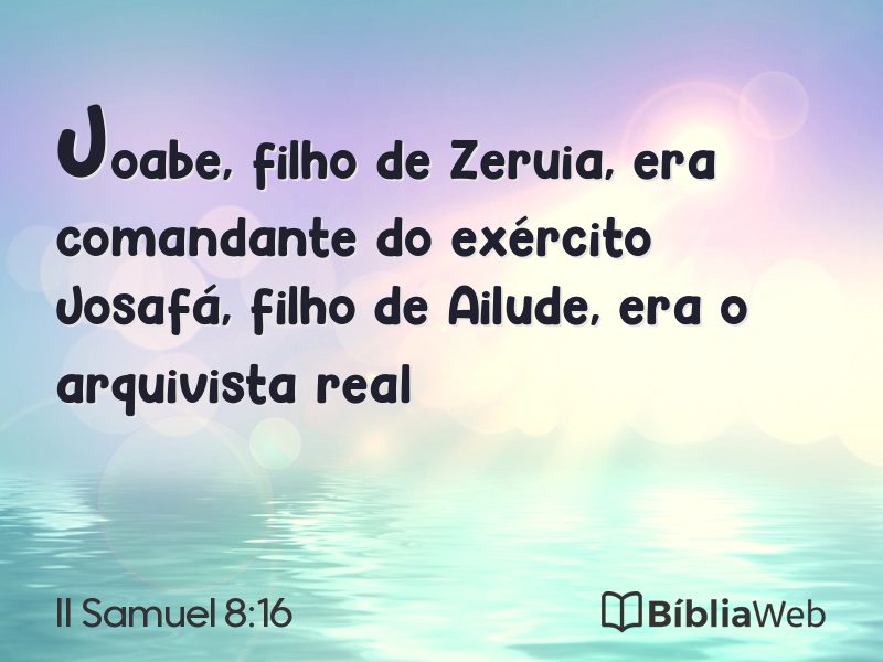 II Samuel 8:16 em imagem para compartilhar