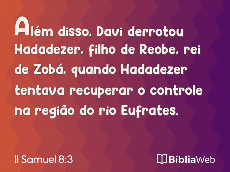II Samuel 8:3 em imagem para compartilhar