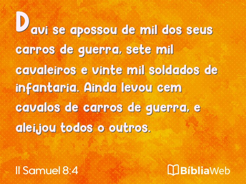 II Samuel 8:4 em imagem para compartilhar