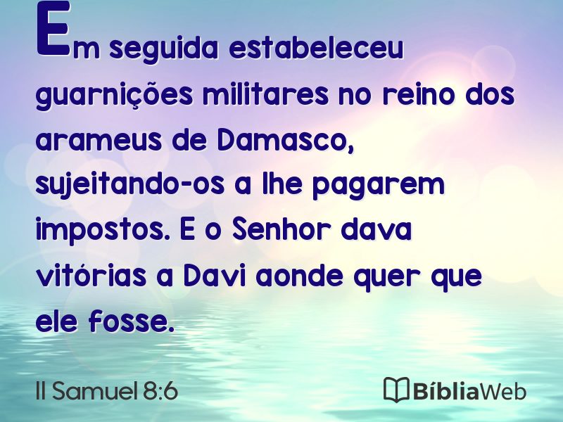 II Samuel 8:6 em imagem para compartilhar